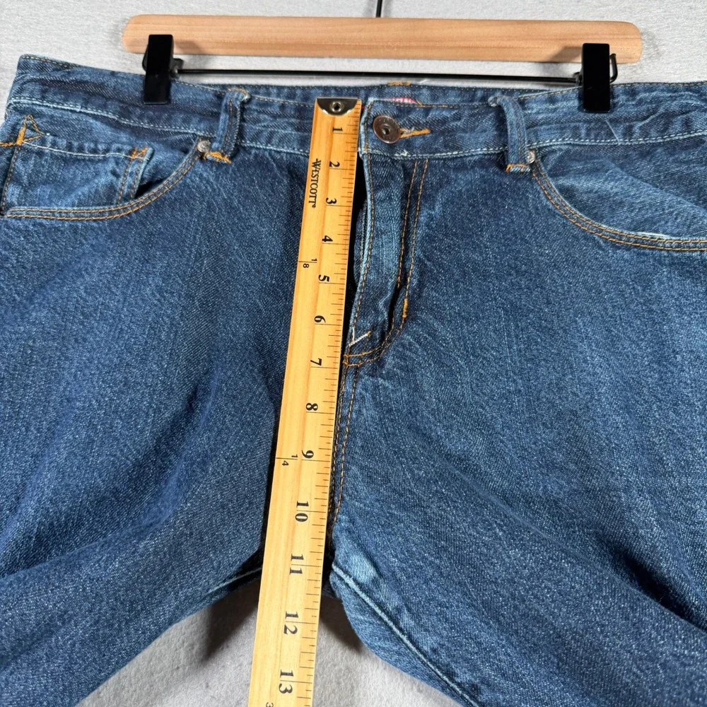 Unionbay Mens Straight Leg Blue Denim Jeans Medium Wash YB33932 36x32